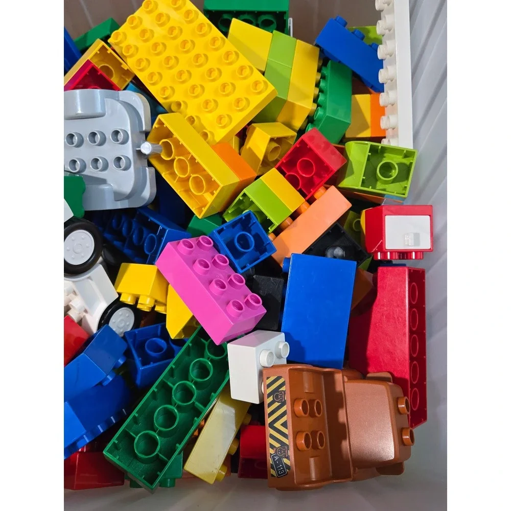LEGO Duplo Bulk Lot Over 7lbs Mixed Bricks Figures Vehicles Building Blocks Toy